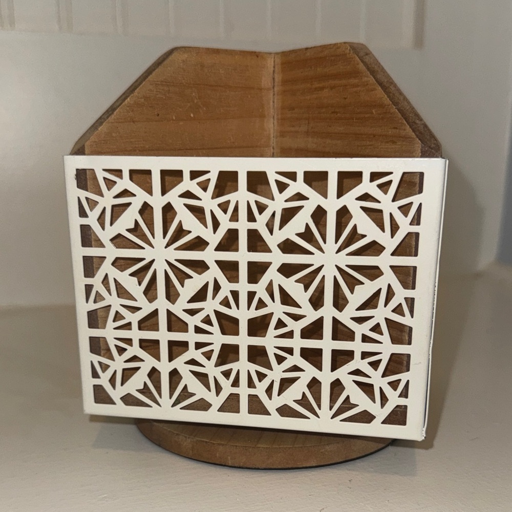 White and Brown Geometric Organizer